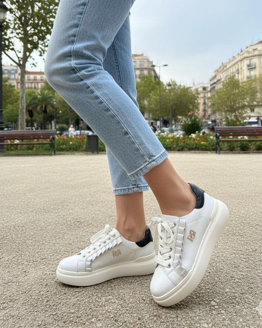 Bambas blanca con volantes