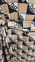 Cargar imagen en el visor de la galería, Vestido negro y beige logotipo Rinascimento