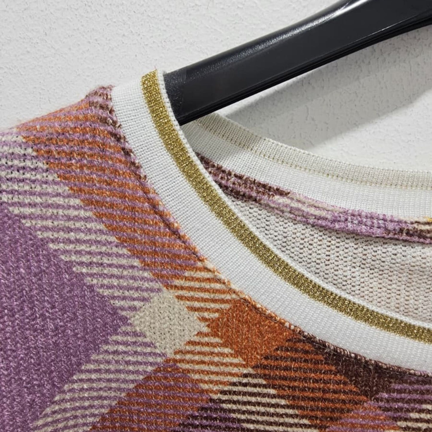 Vestido de punto tartán mujer