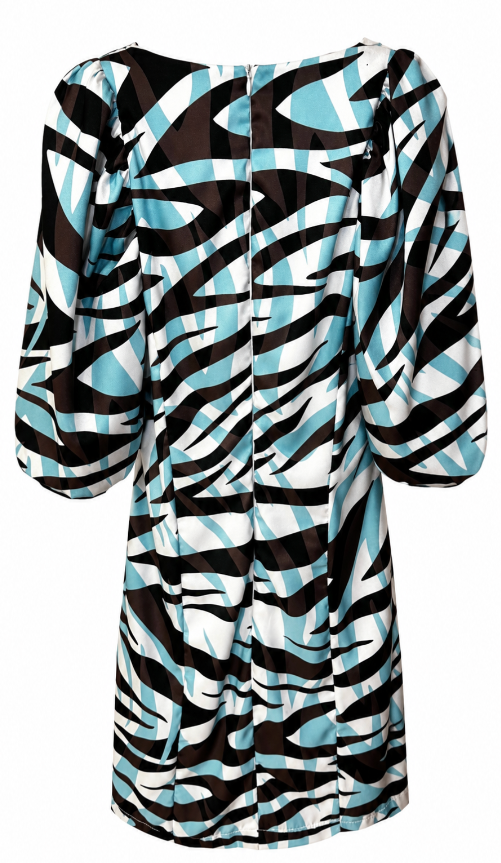 Vestido Zebra Aqua Drapé
