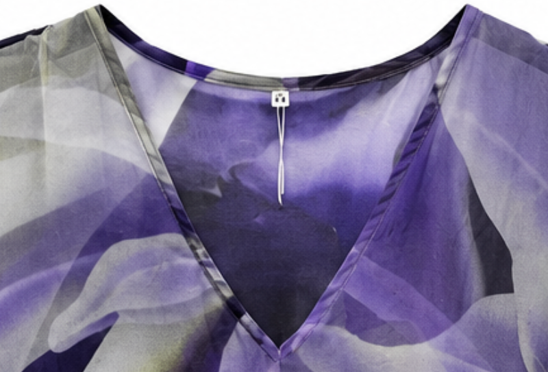 Kaftán de Gasa Estampado Iris | Morado