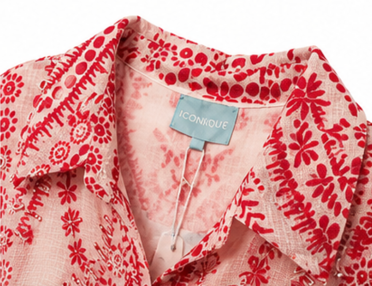 Vestido Camisero Boho Coral con Encaje