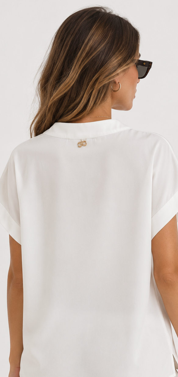 Blusa Blanca Escote V