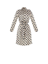 Cargar imagen en el visor de la galería, Vestido negro y beige logotipo Rinascimento