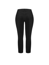 Cargar imagen en el visor de la galería, Pantalón curvy negro algodon Kitana