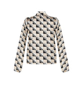 Cargar imagen en el visor de la galería, Blusa negro y beige logotipo Rinascimento