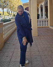 Cargar imagen en el visor de la galería, Abrigo Eleganza Azul con flacos
