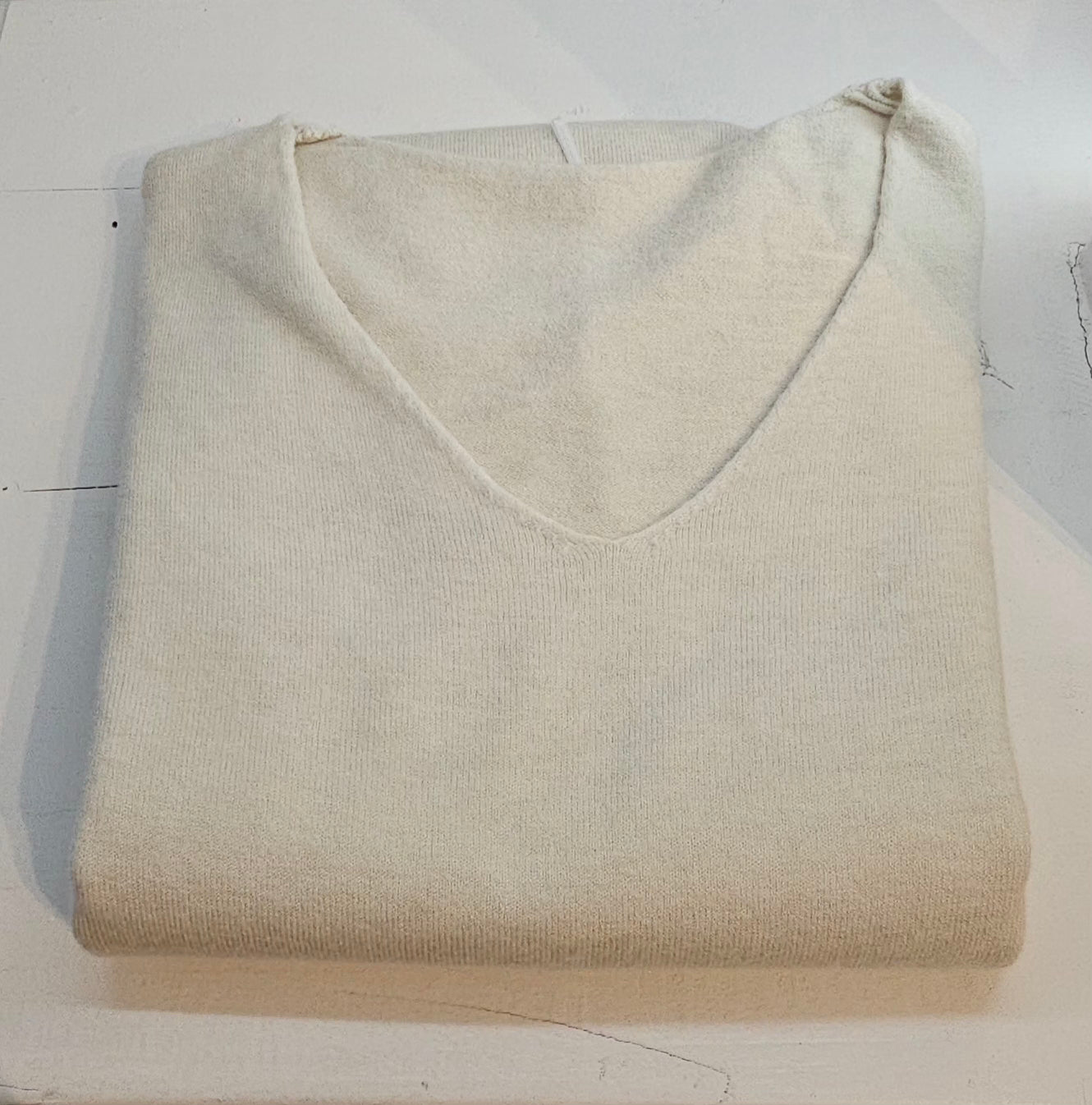 Jersey cuello a pico plus size en viscosa