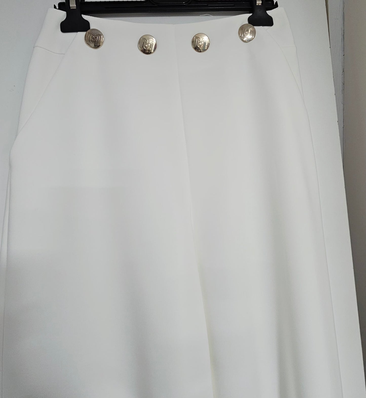 Pantalón Palazzo Blanco Rinascimento