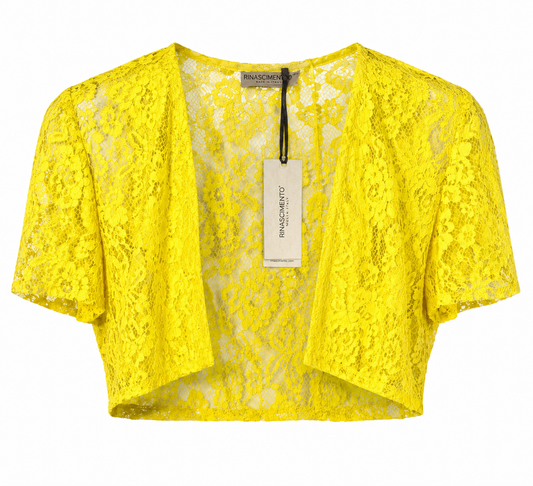 Chaqueta bolero encaje amarillo · Rinascimento