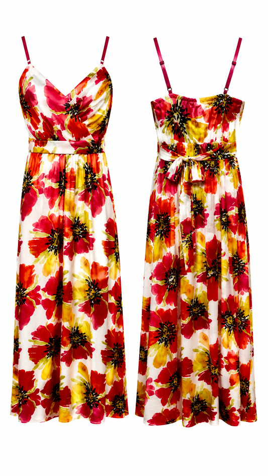Vestido Largo Floral Multicolor