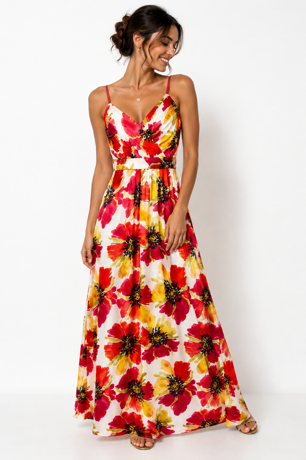 Vestido Largo Floral Multicolor