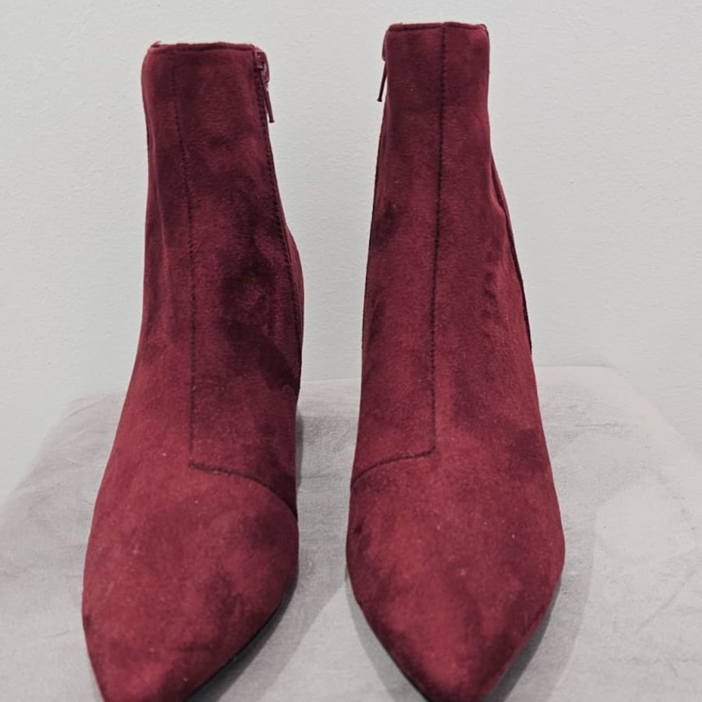 Botines Burdeos con Tacón Estampado