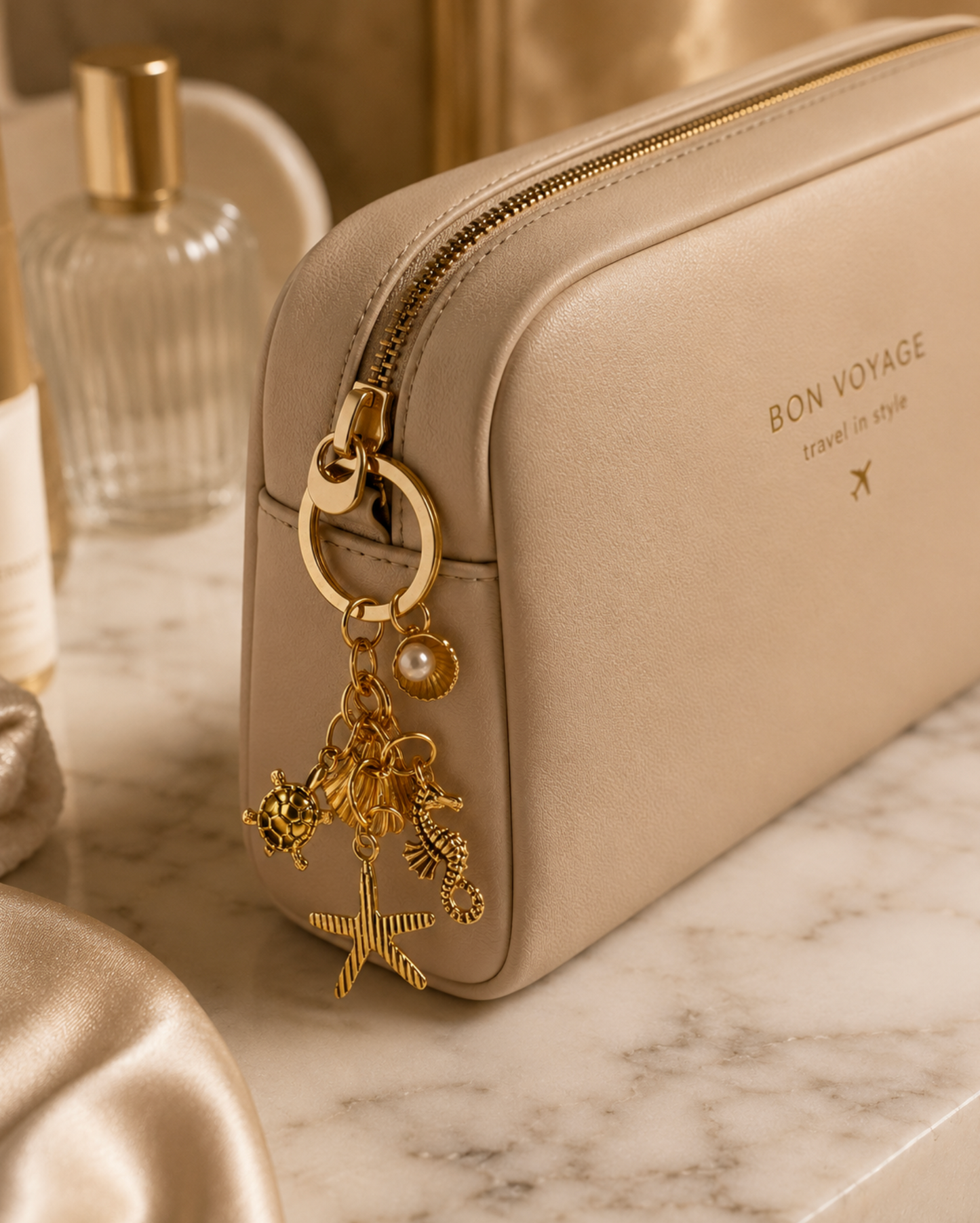 Charm Keychain Coastal Gold