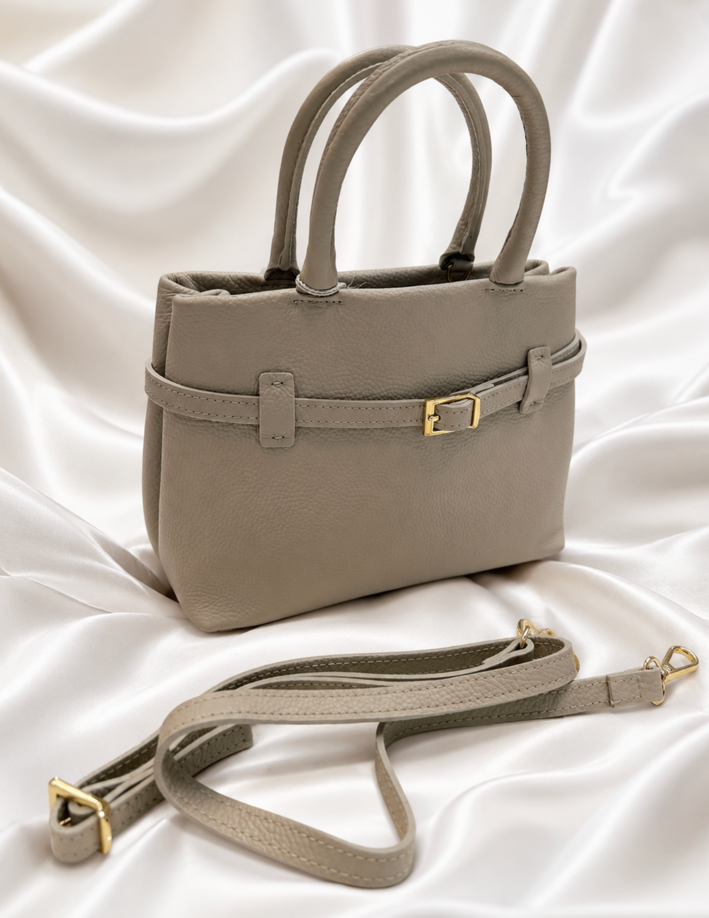 Bolso Elegance Beige 100% Piel