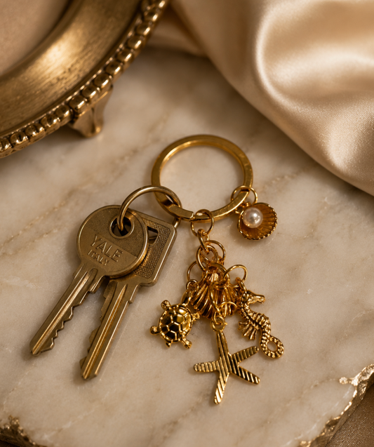 Charm Keychain Coastal Gold