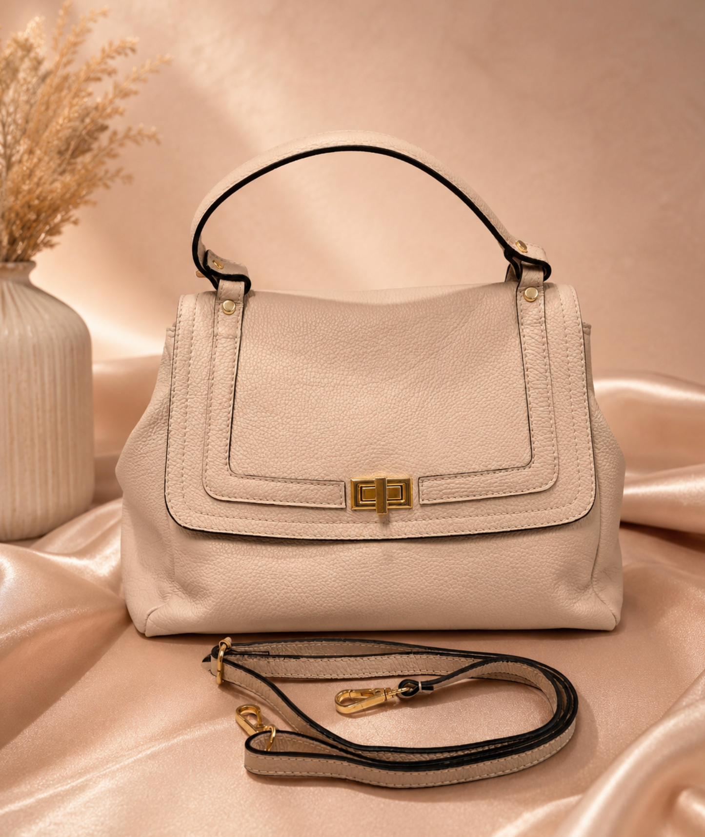 Bolso Elegance Nude 100% Piel