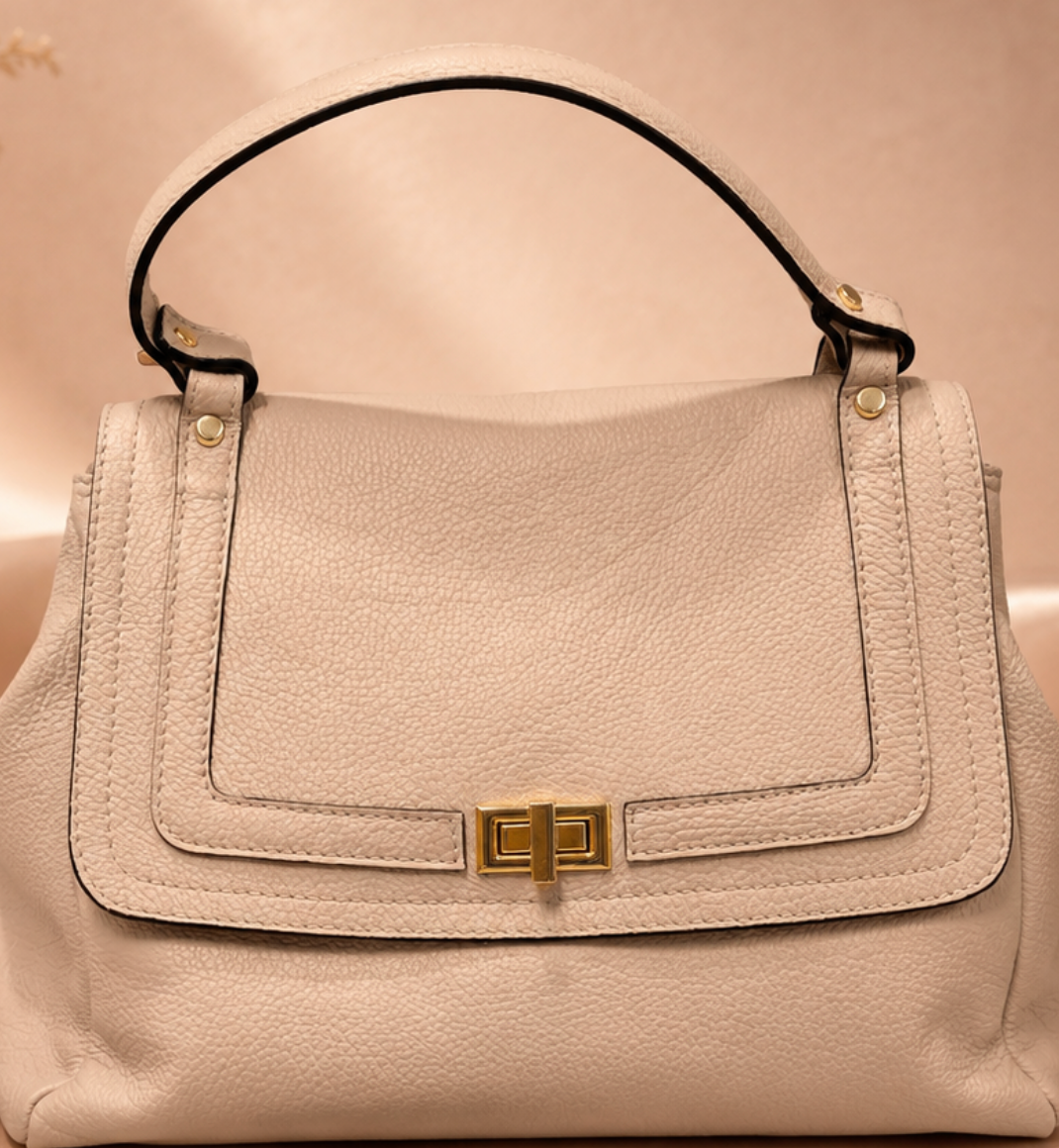 Bolso Elegance Nude 100% Piel