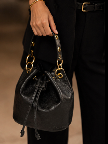 Bolso Bombonera Noir 100% Piel