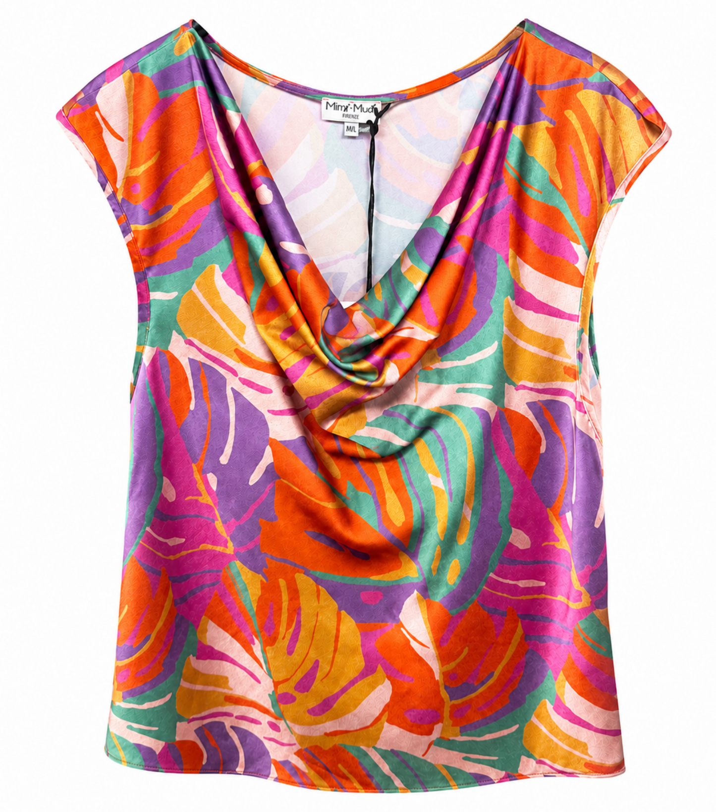 Blusa Tropical Satinada “Sunset Paradise”