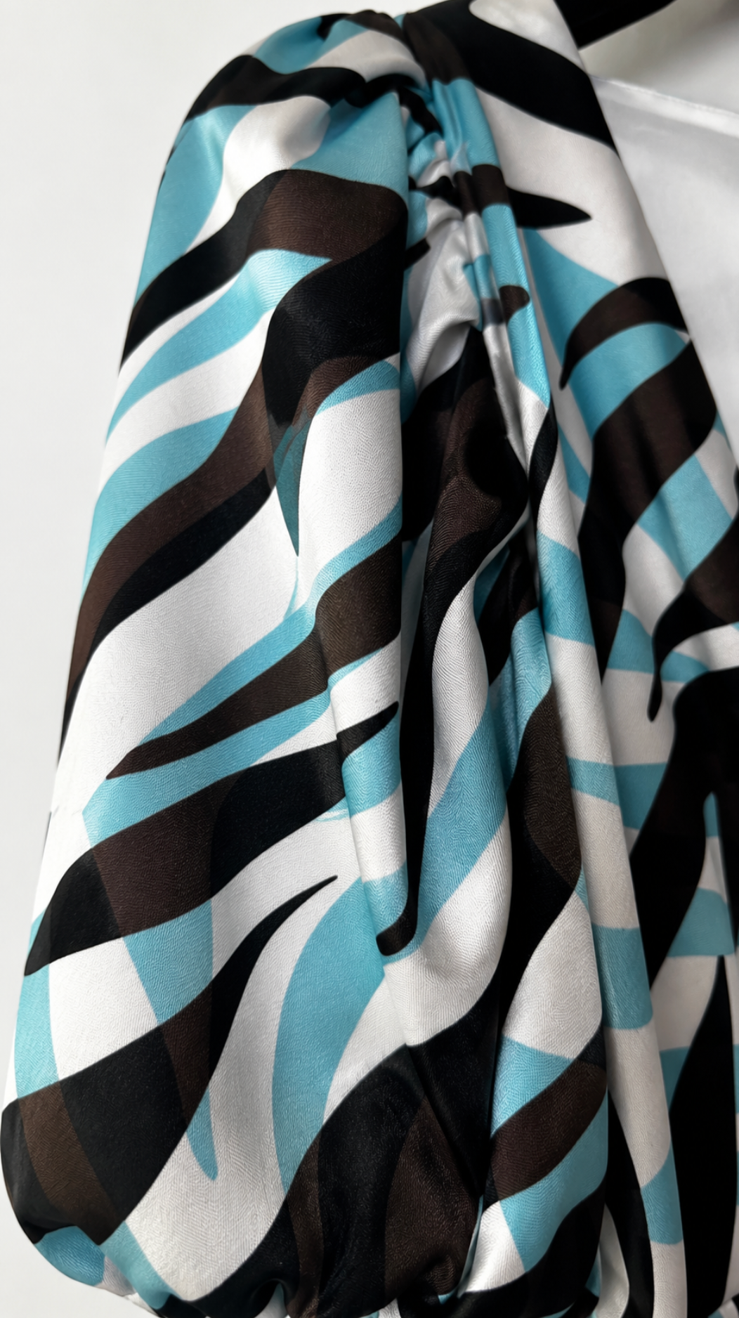 Vestido Zebra Aqua Drapé