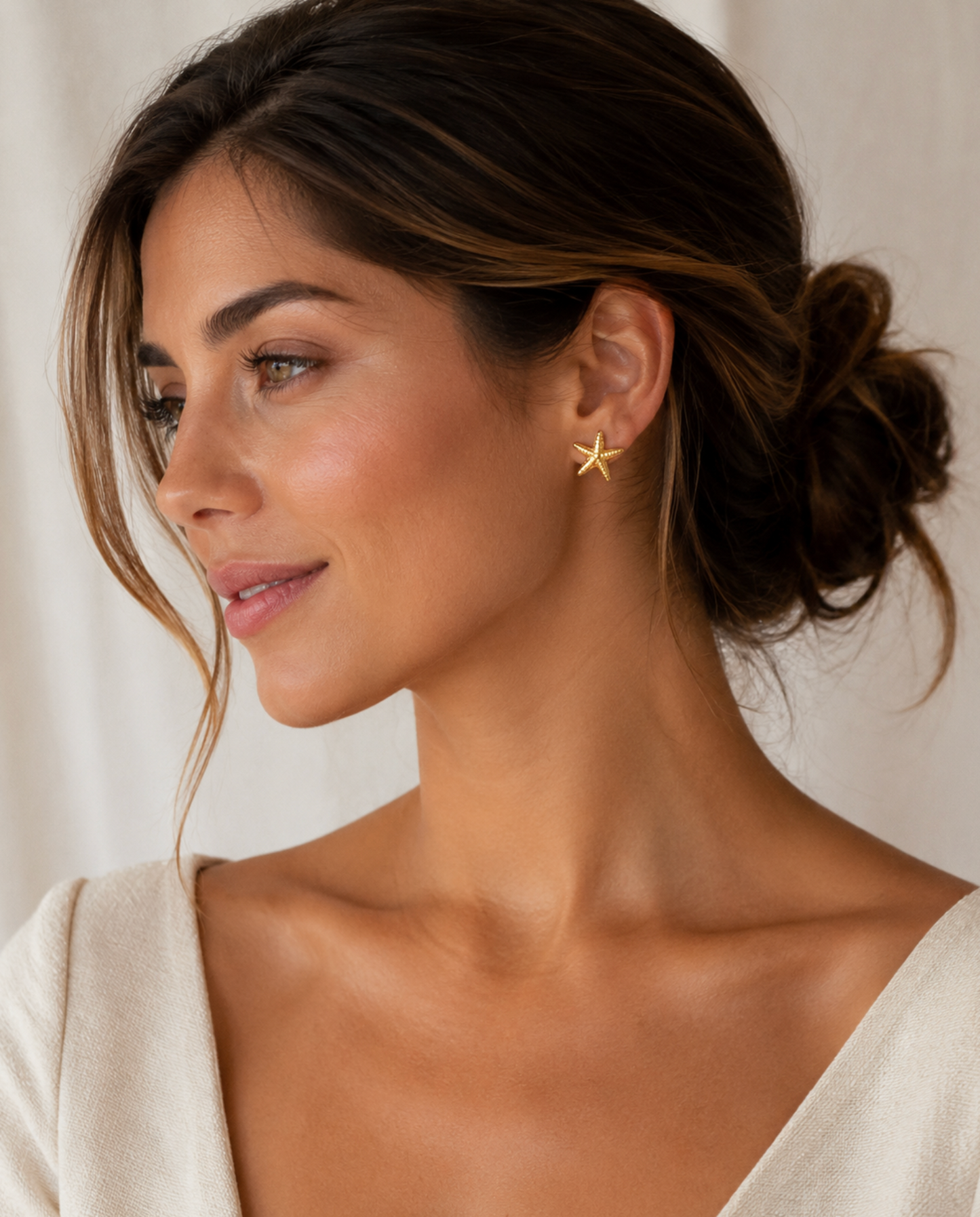 Pendientes Estrella Marina Dorados