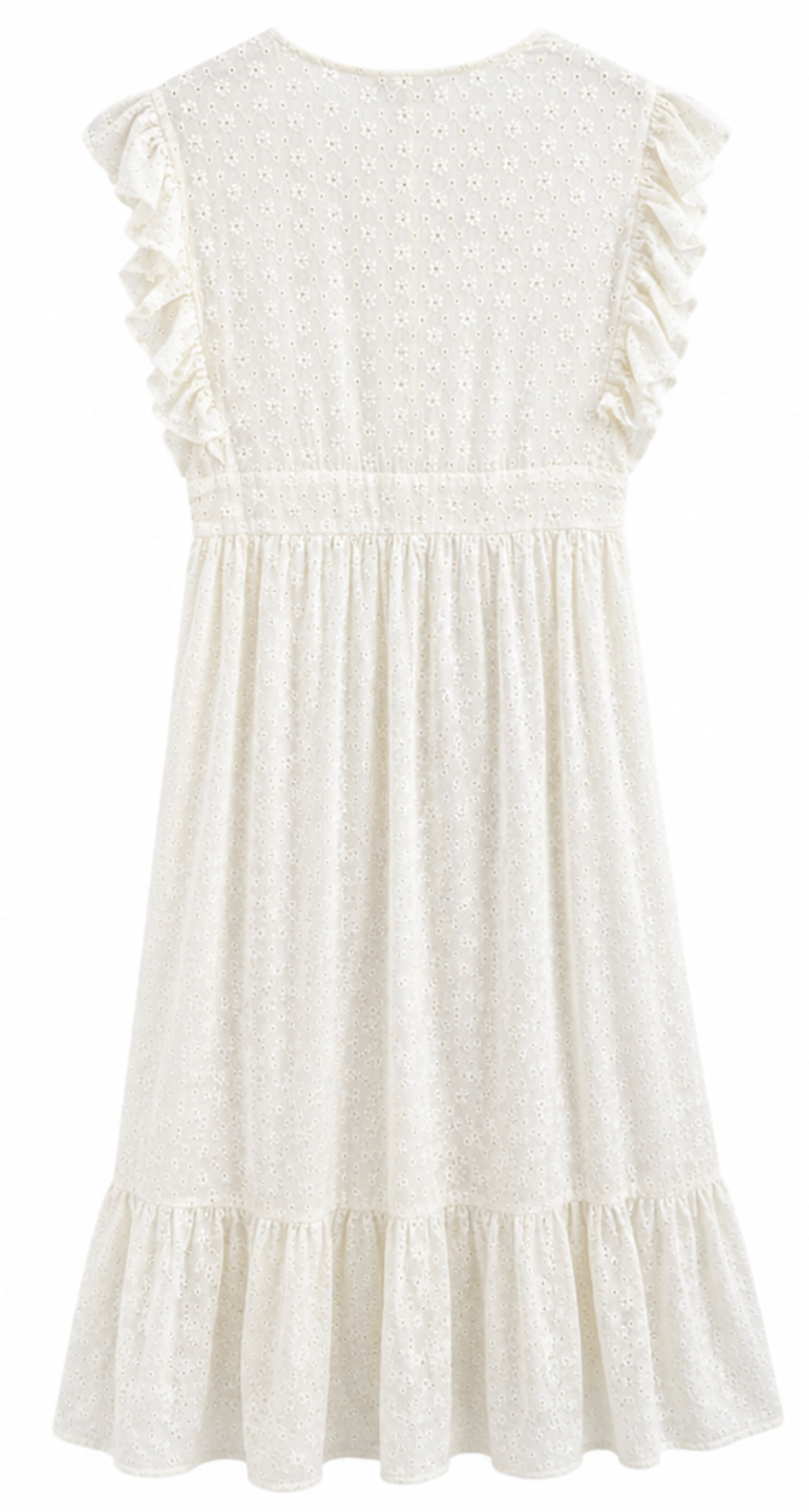 Vestido Largo Bordado Romantic Blanco