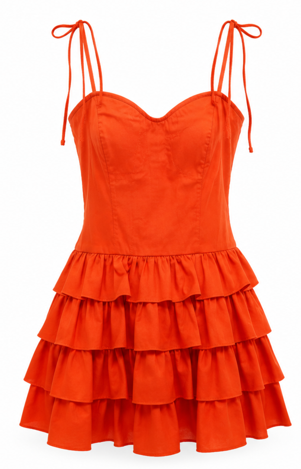 Vestido Volante Sunset Naranja