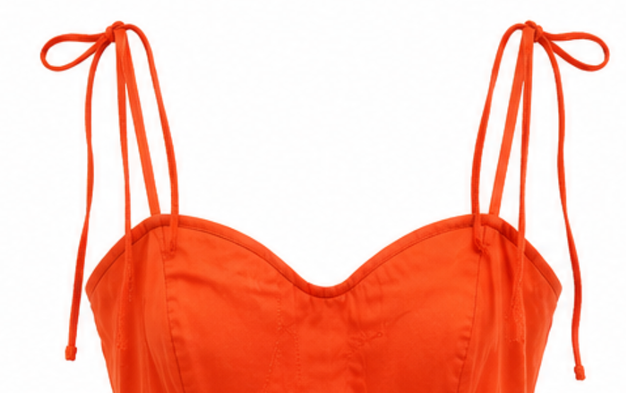 Vestido Volante Sunset Naranja