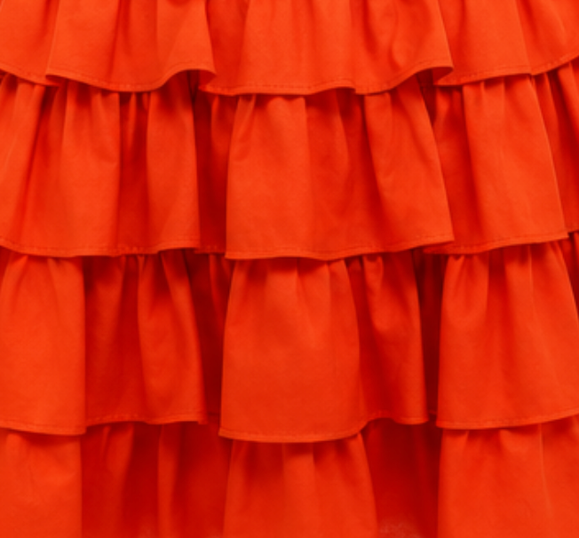 Vestido Volante Sunset Naranja