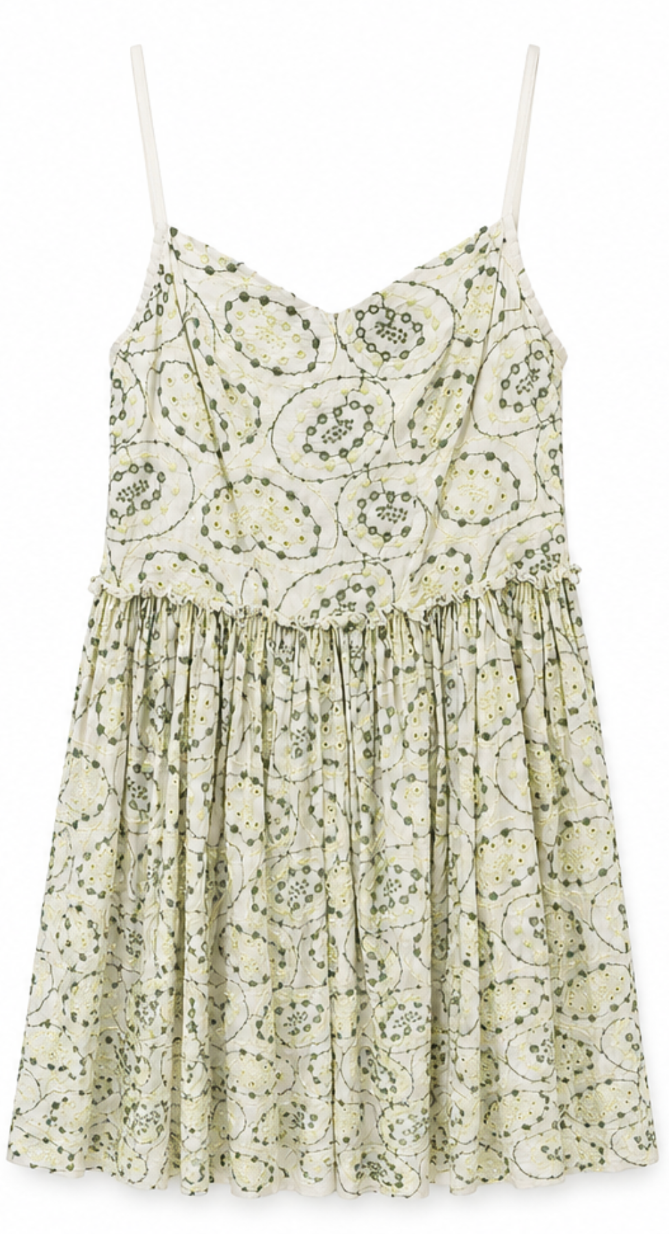Vestido Bordado Verde Oliva
