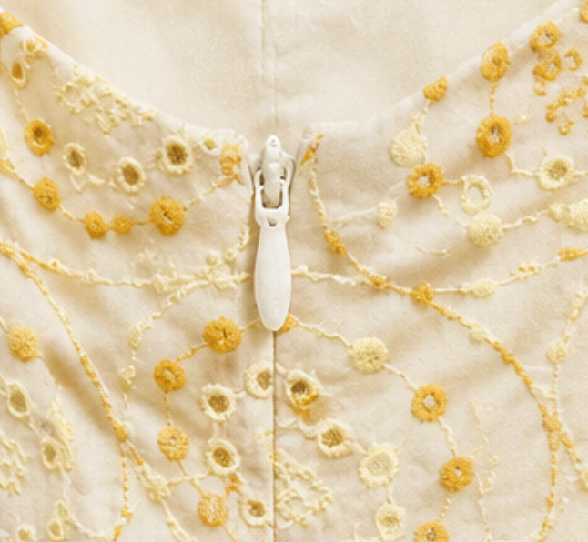 Vestido Bordado Soleil Amarillo