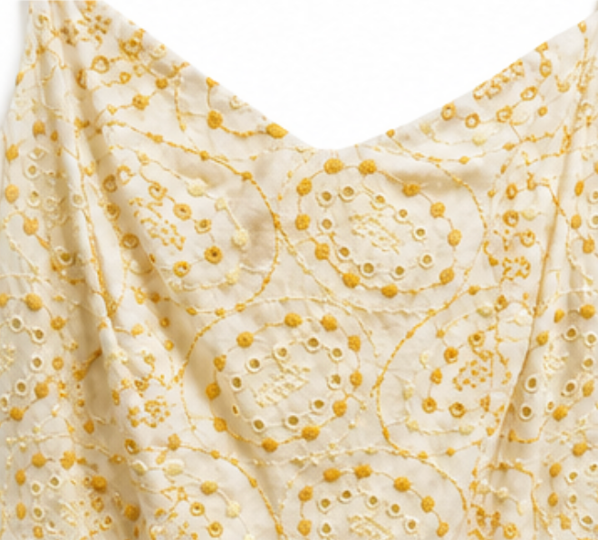 Vestido Bordado Soleil Amarillo