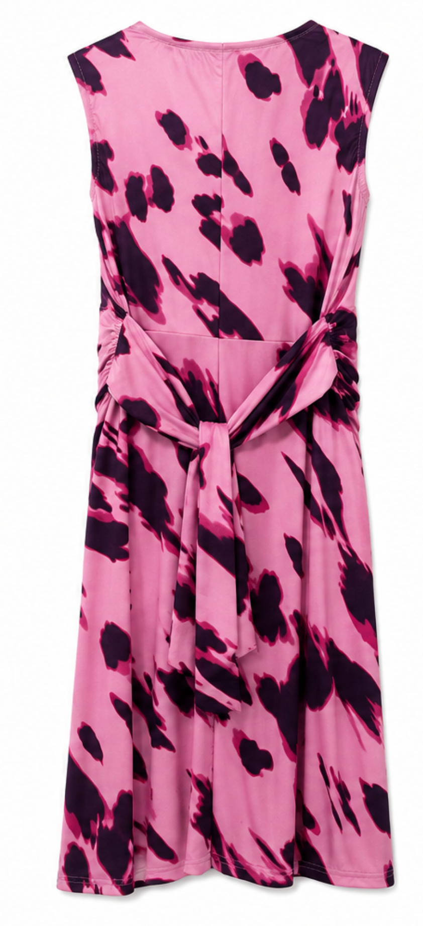Vestido Nudo Animal Print Rosa