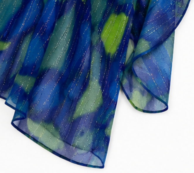 Vestido Kaftán Azul Océano