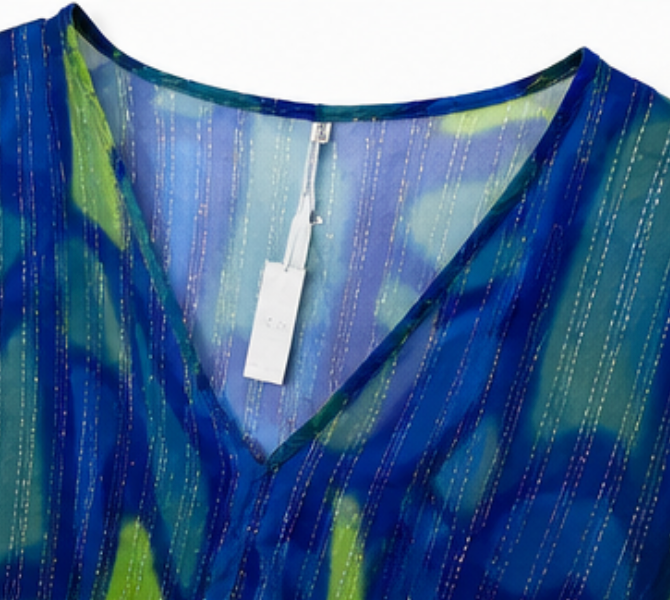 Vestido Kaftán Azul Océano