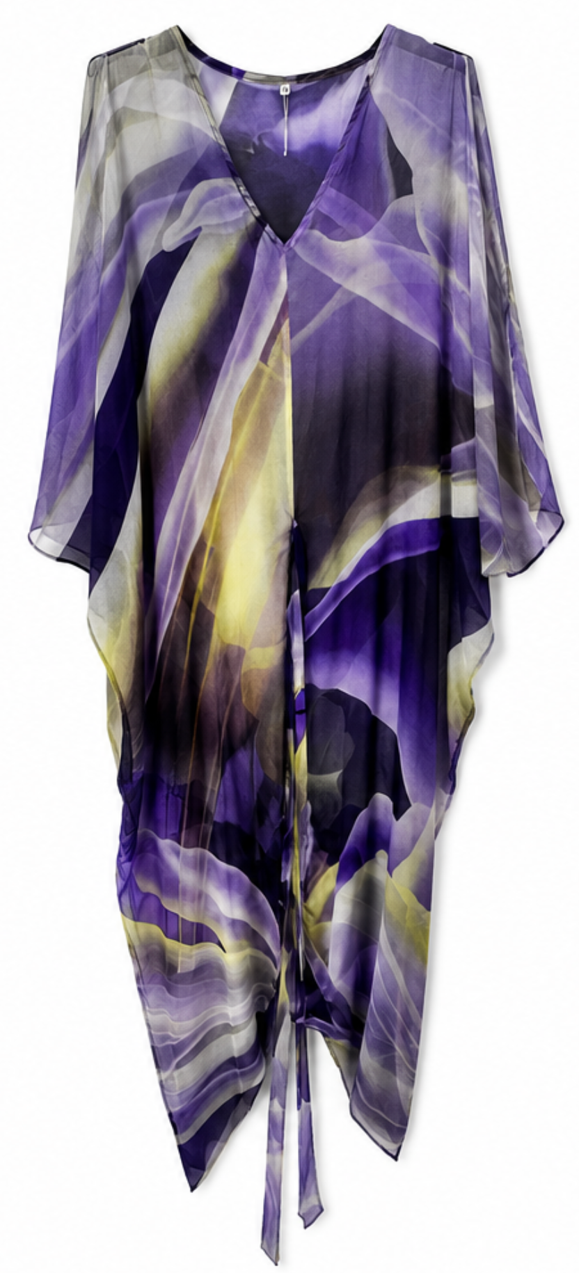Kaftán de Gasa Estampado Iris | Morado