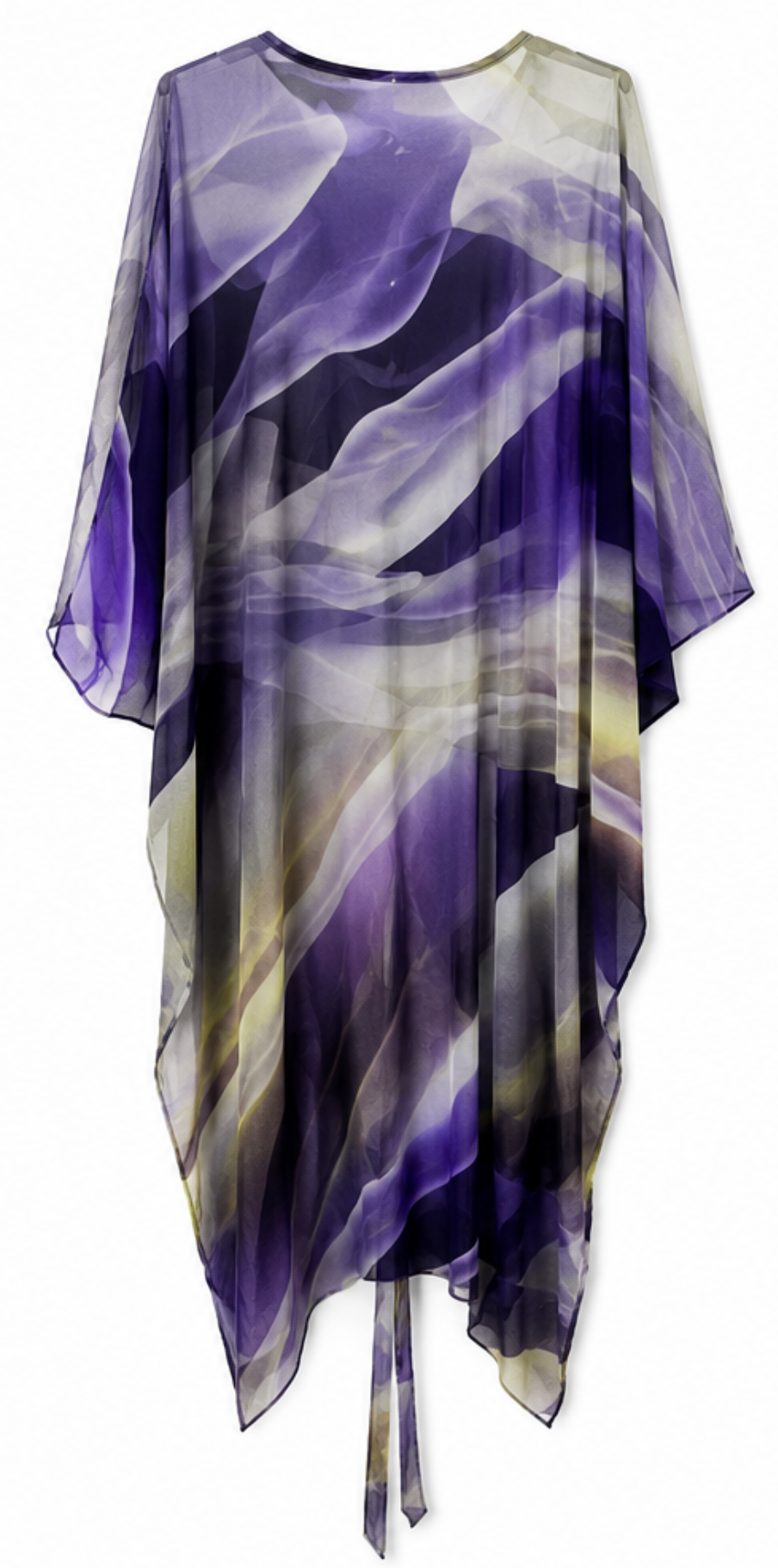 Kaftán de Gasa Estampado Iris | Morado
