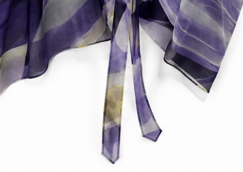 Kaftán de Gasa Estampado Iris | Morado