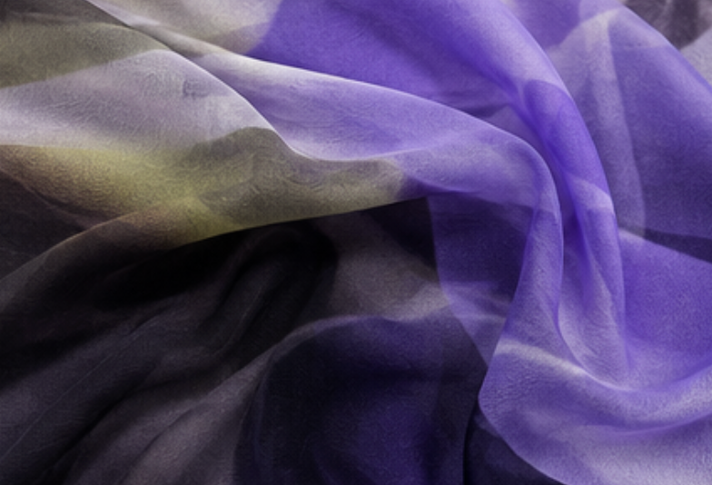 Kaftán de Gasa Estampado Iris | Morado