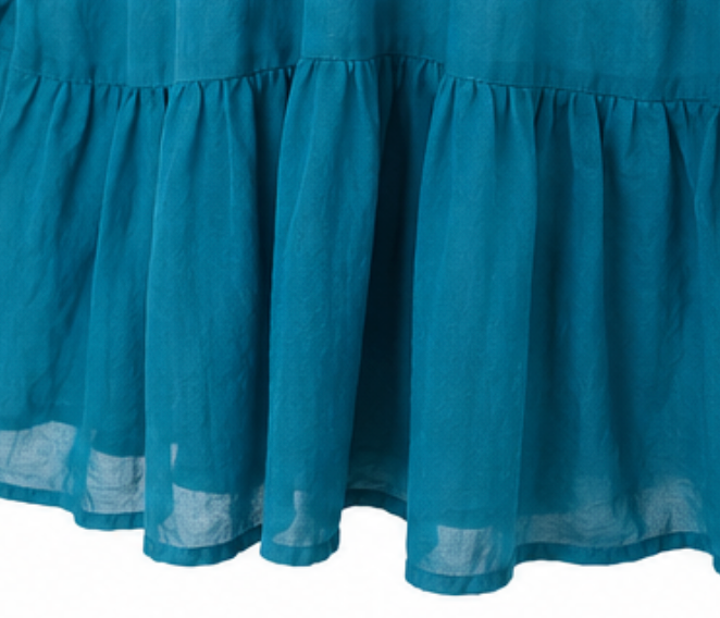 Vestido Camisero Fluido Turquesa