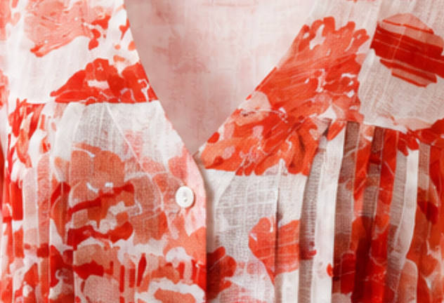 Vestido Camisero Lino Estampado