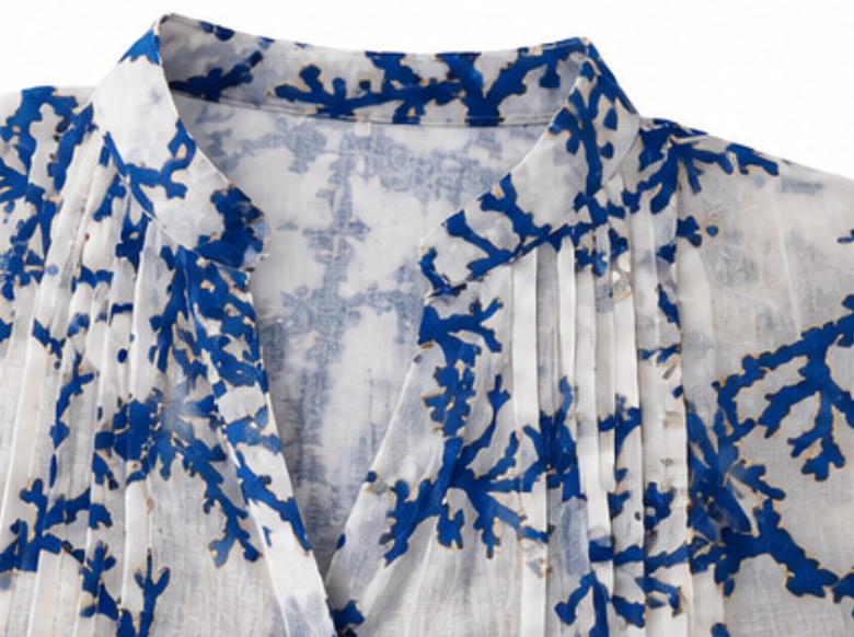 Vestido camisero Coral Azul