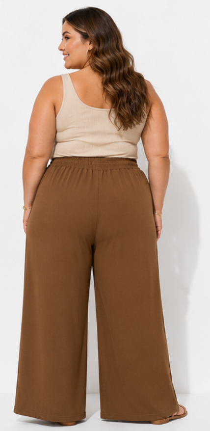 Pantalón Palazzo Camel Comfort