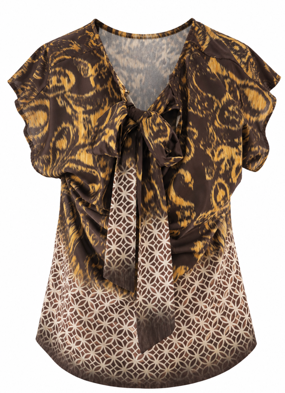 Blusa Reversible Estampada 2 en 1 con Lazada
