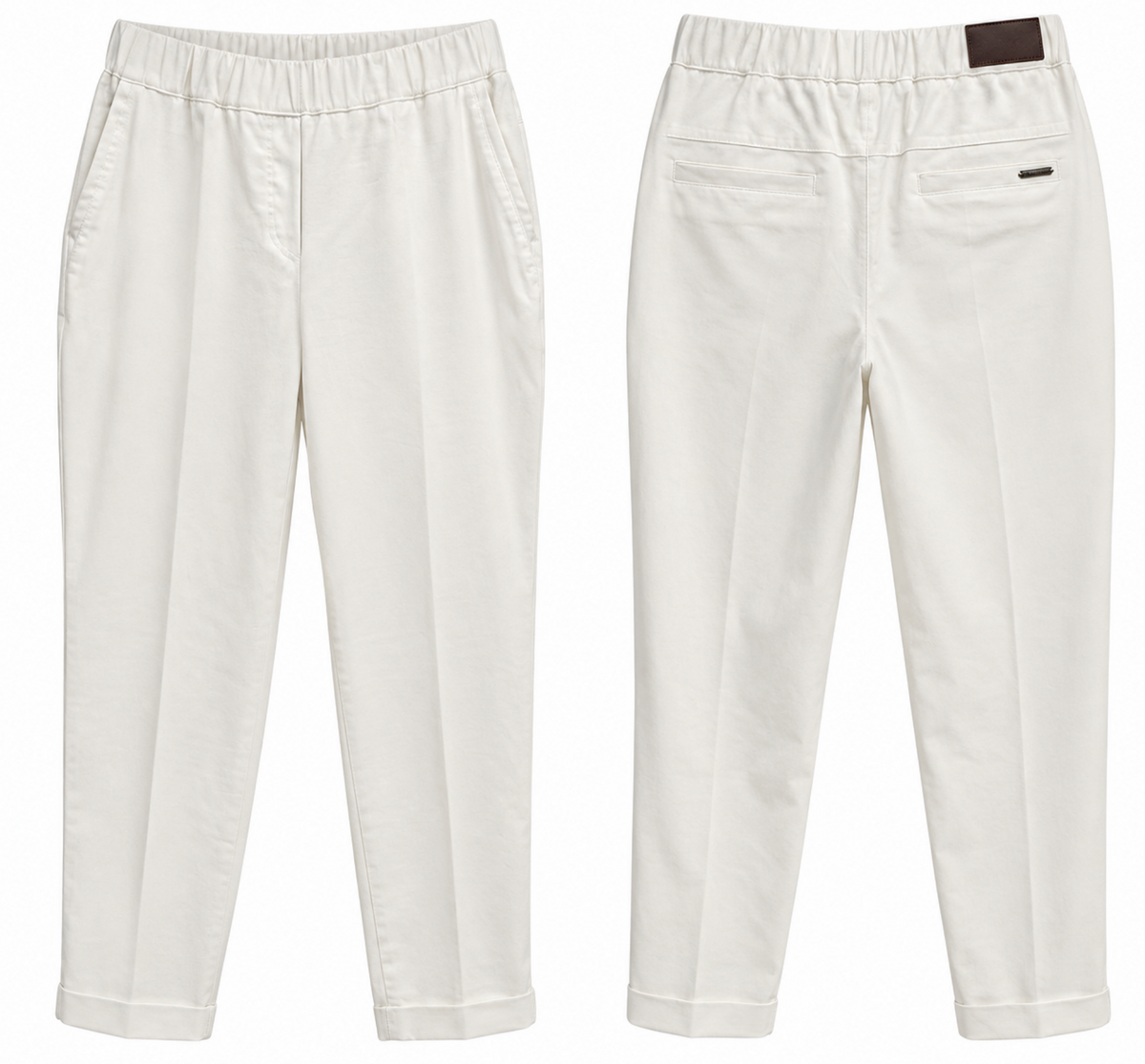 Pantalón Capri Blanco Casual Chic