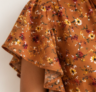 Vestido Floral Terracota