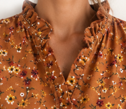 Vestido Floral Terracota