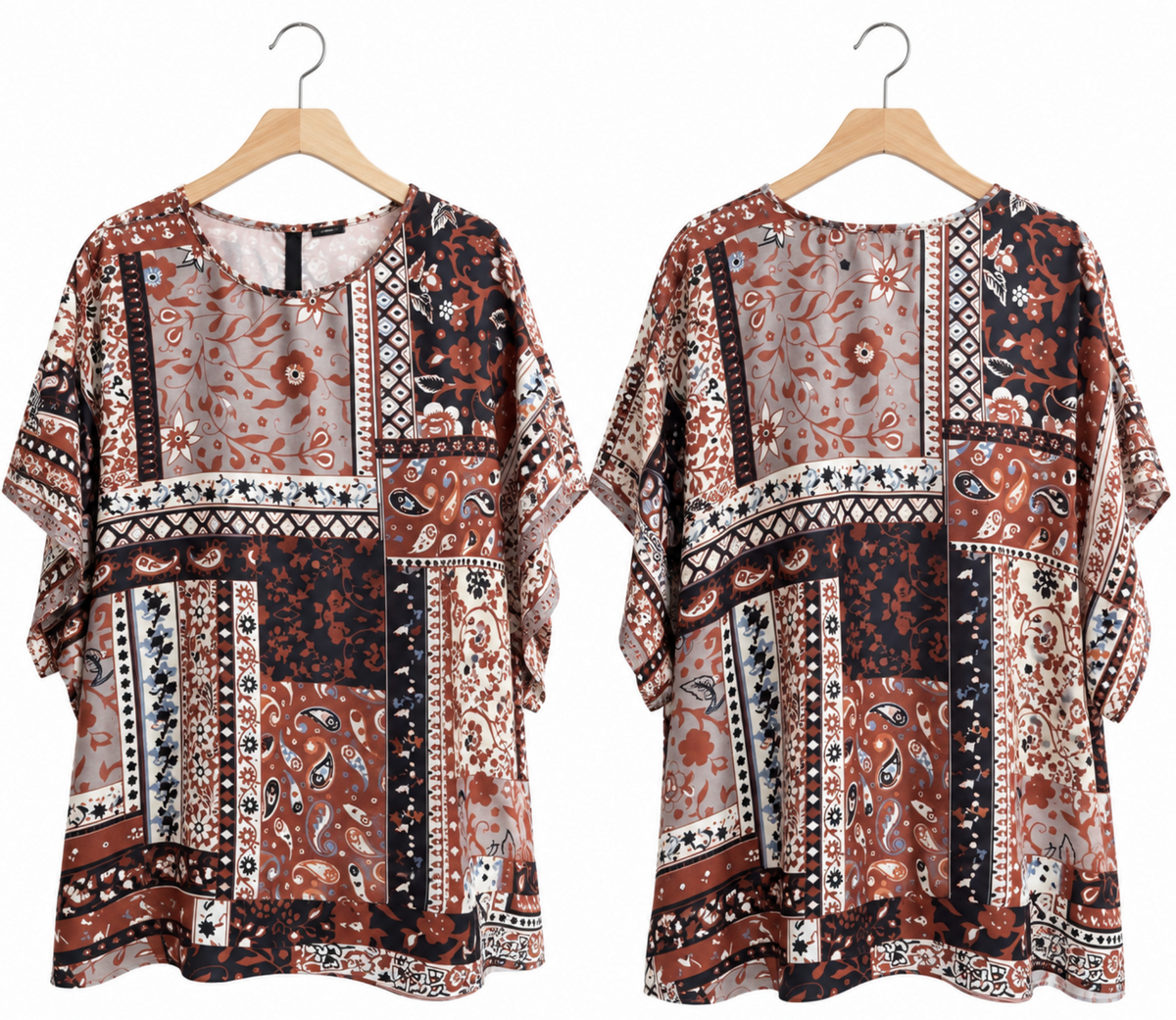 Blusa Oversize Boho Patchwork