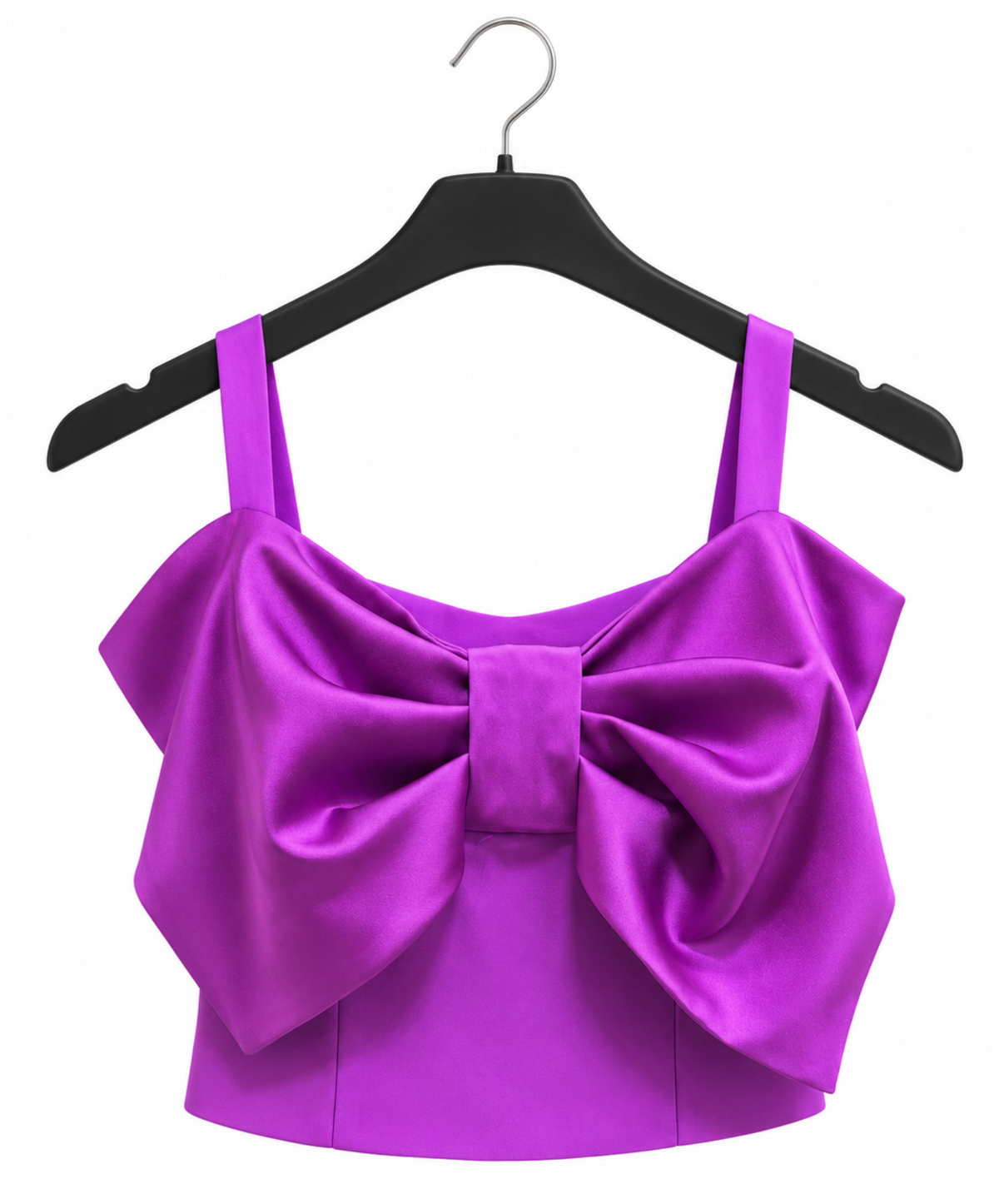 Top Lazo Satinado Lila